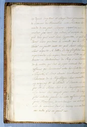 2. Seite eines Briefes von Jean-Jacques Rousseau, geschrieben als Sekretär des französischen Botschafters in Venedig